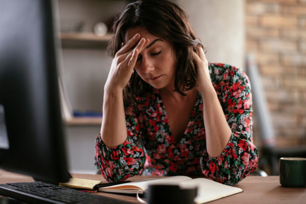 Gestresste Lehrerin Stresscoaching